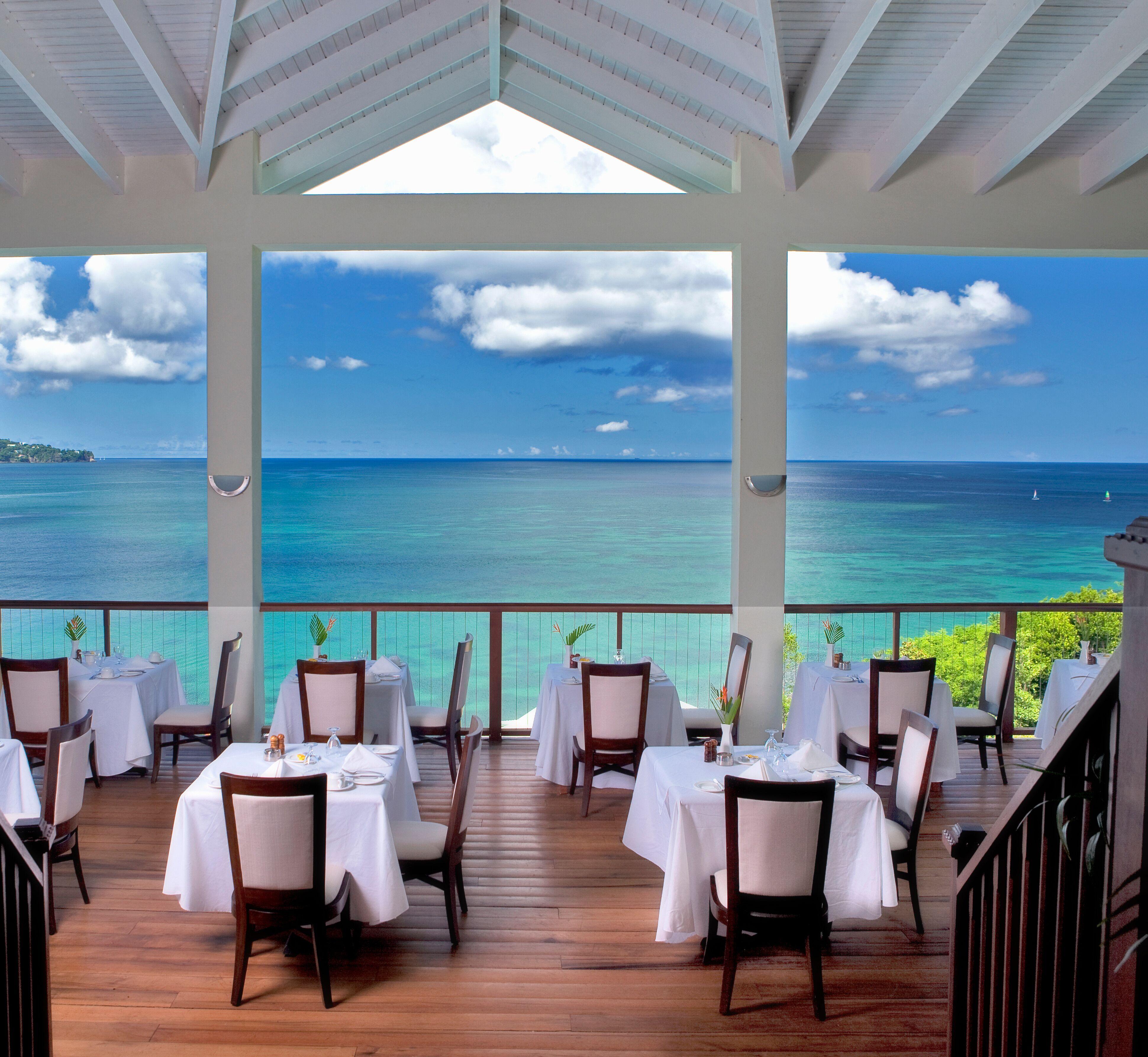 Calabash Cove Resort And Spa - Adults Only โกรส อิส์ลีต ร้านอาหาร รูปภาพ
